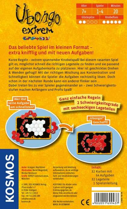 Gesellschaftsspiel KOSMOS Ubongo extrem (Mitbringspiel)