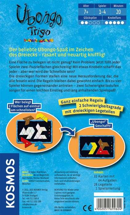 Gesellschaftsspiel KOSMOS Ubongo Trigo (Mitbringspiel)
