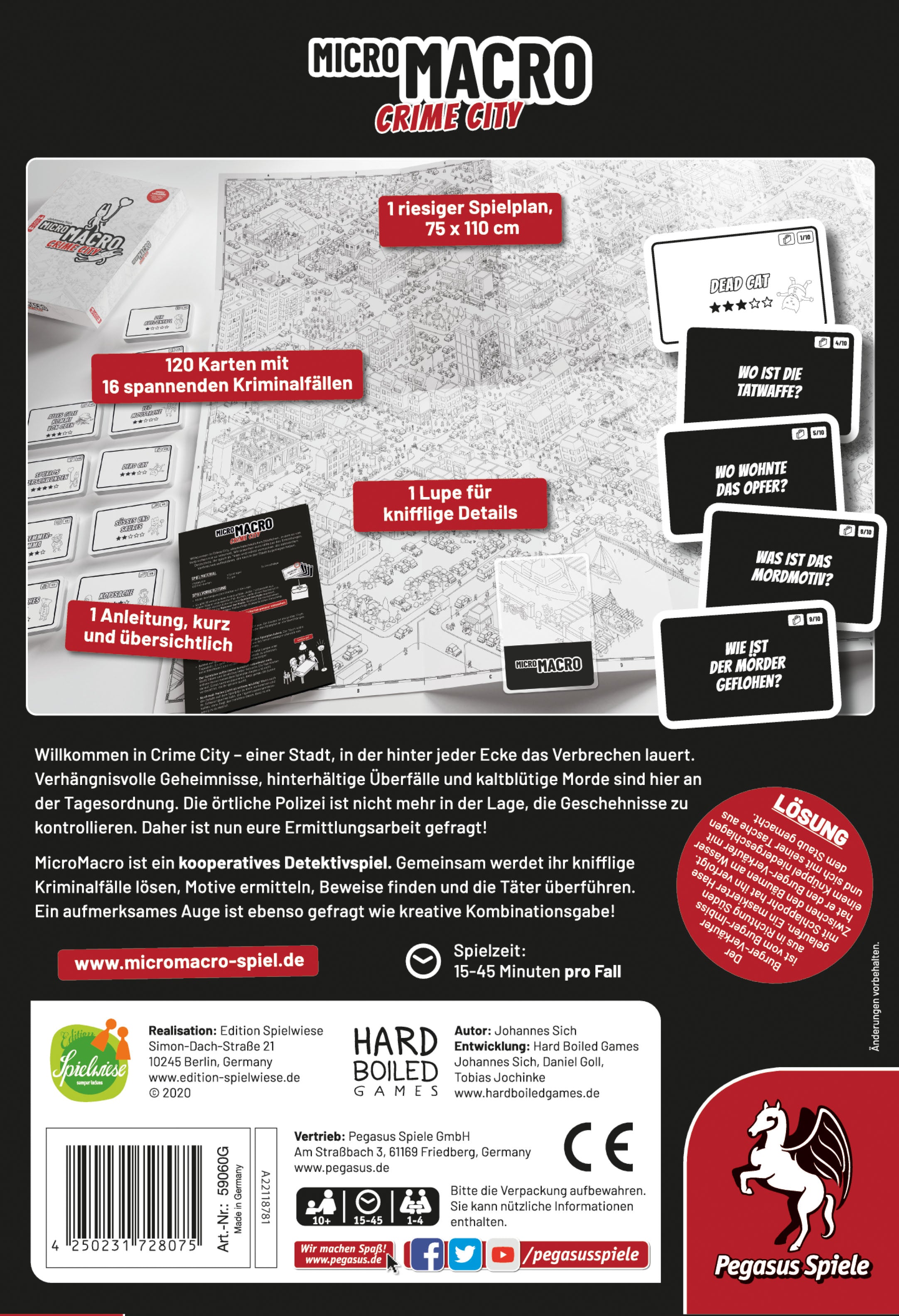 Kooperatives Spiel Pegasus Spiele MicroMacro: Crime City