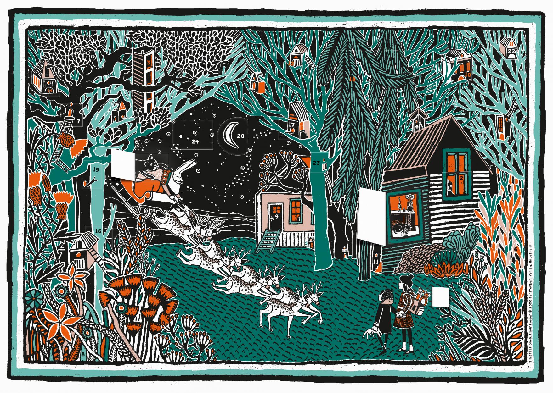 Adventskalender Gerstenberg Verlag Winternacht im Wald