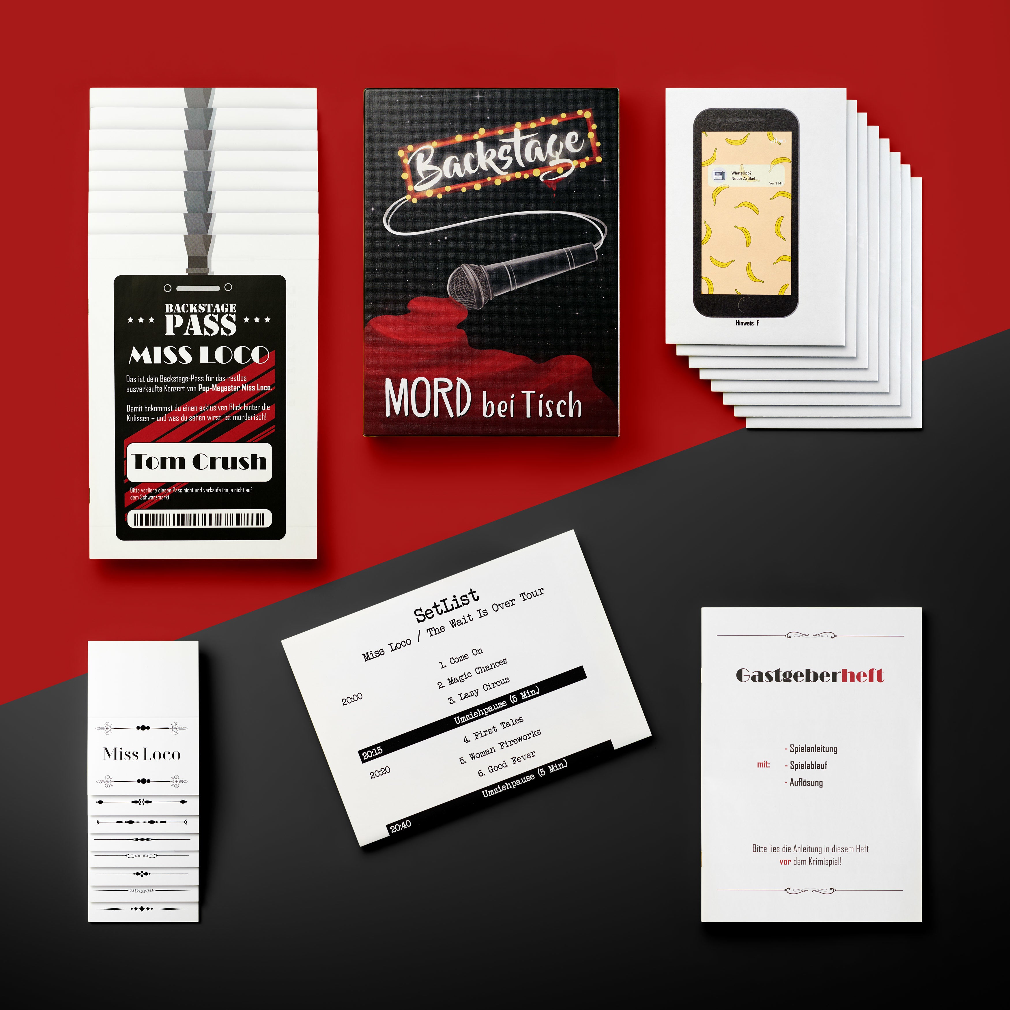 Rätselspiel Pegasus Spiele Mord bei Tisch: Backstage