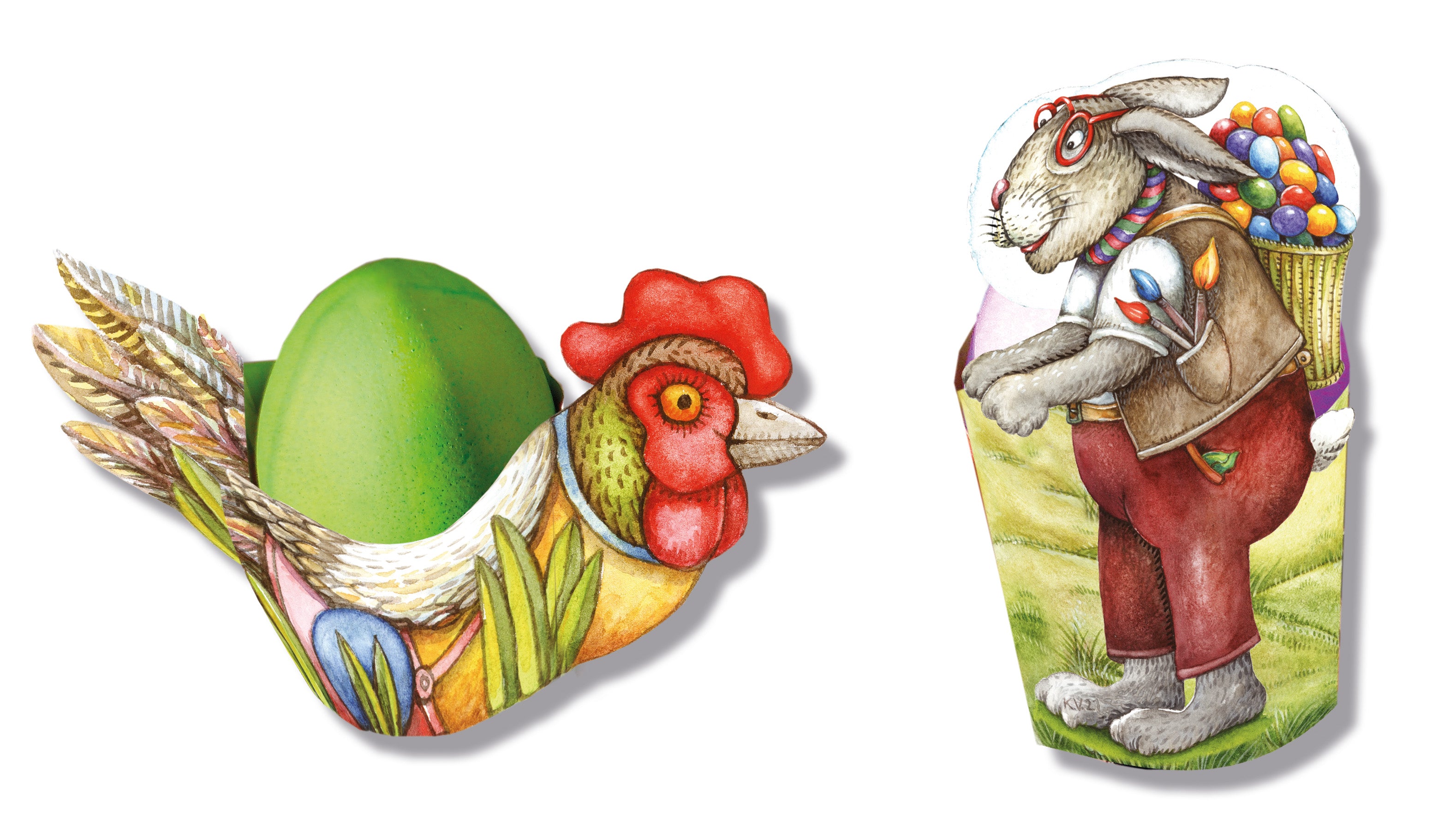 Papiermodellbau Atelier Color Ostern Bastelbogen
