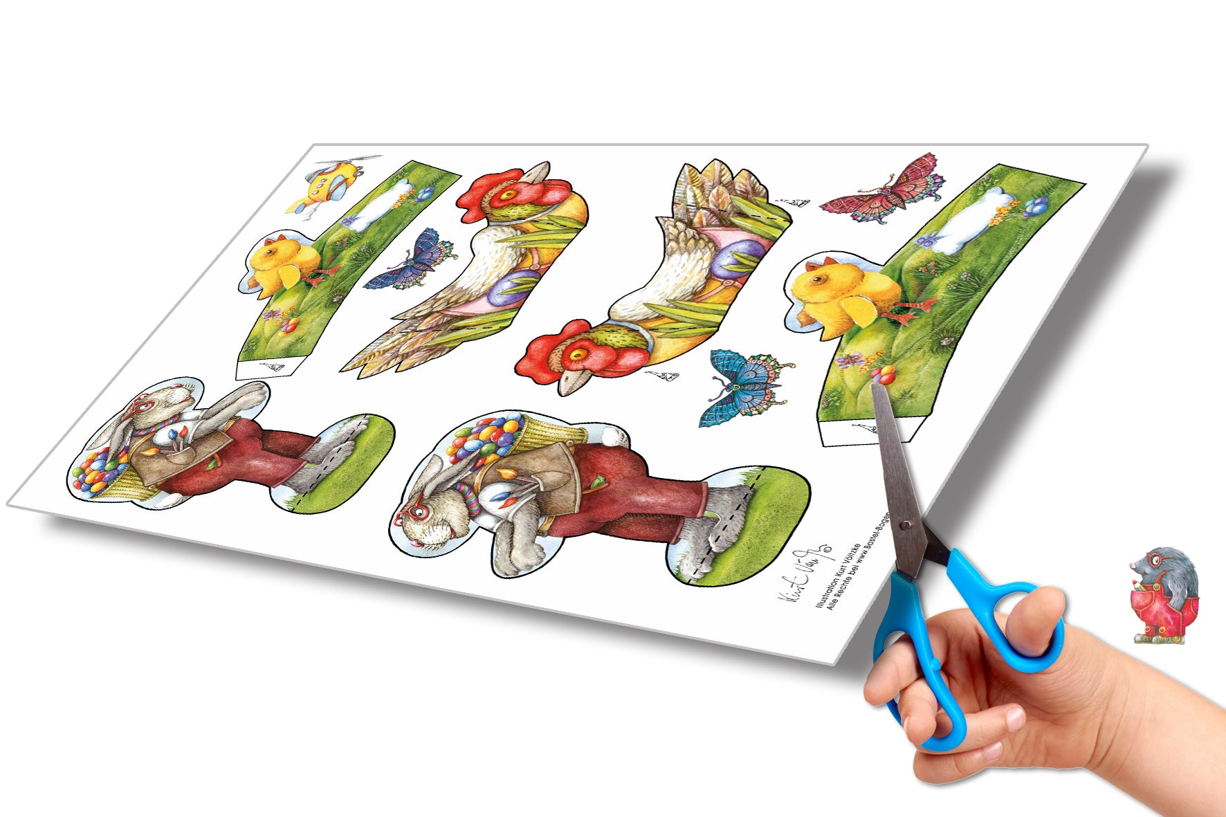Papiermodellbau Atelier Color Ostern Bastelbogen