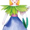 Papiermodellbau Atelier Color Anziehpuppe Blüten Bastelbogen