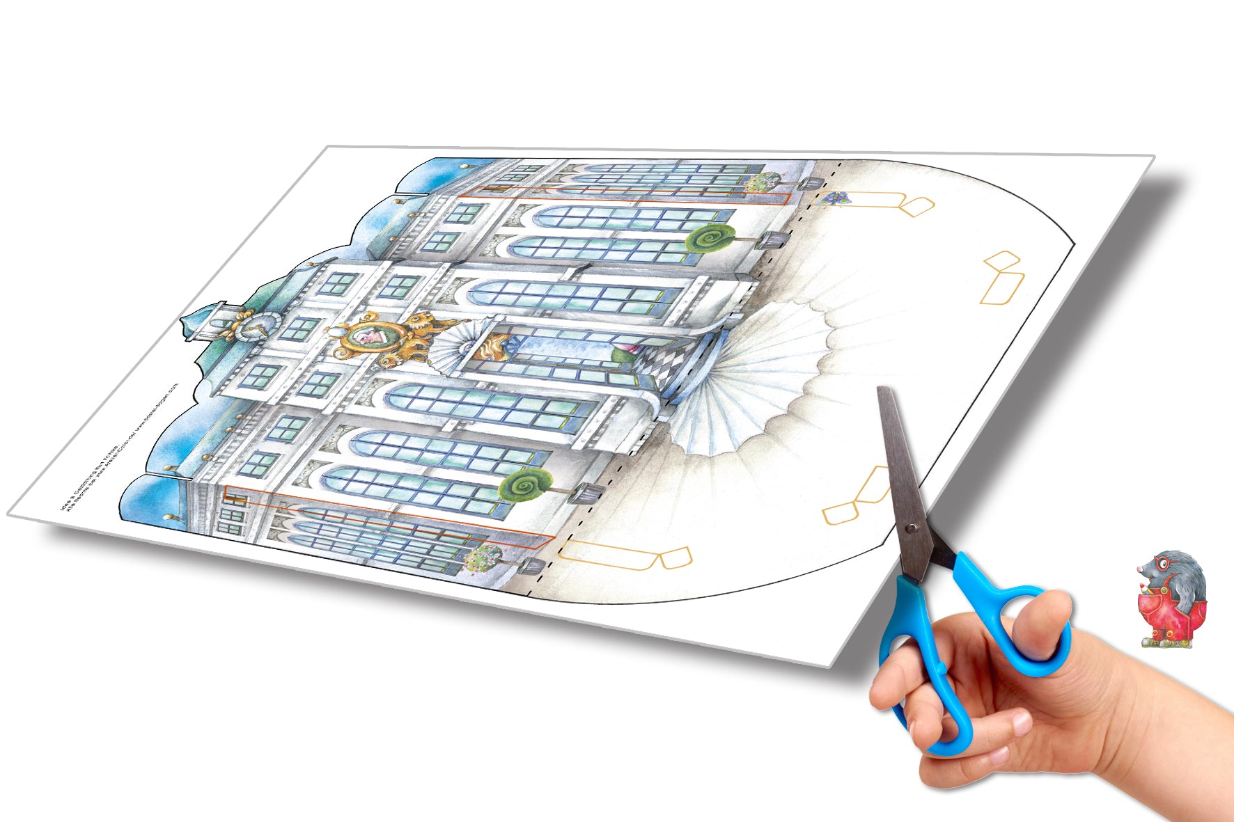 Papiermodellbau Atelier Color Schloss & Garten Bastelbogen