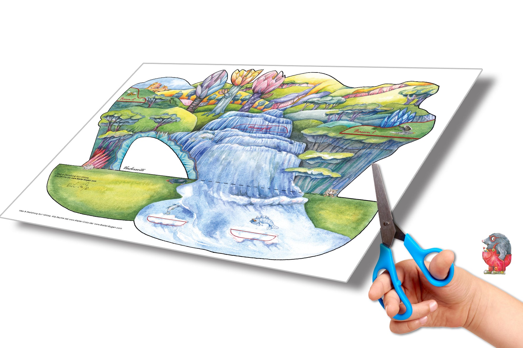 Papiermodellbau Atelier Color Park der Tiere Bastelbogen