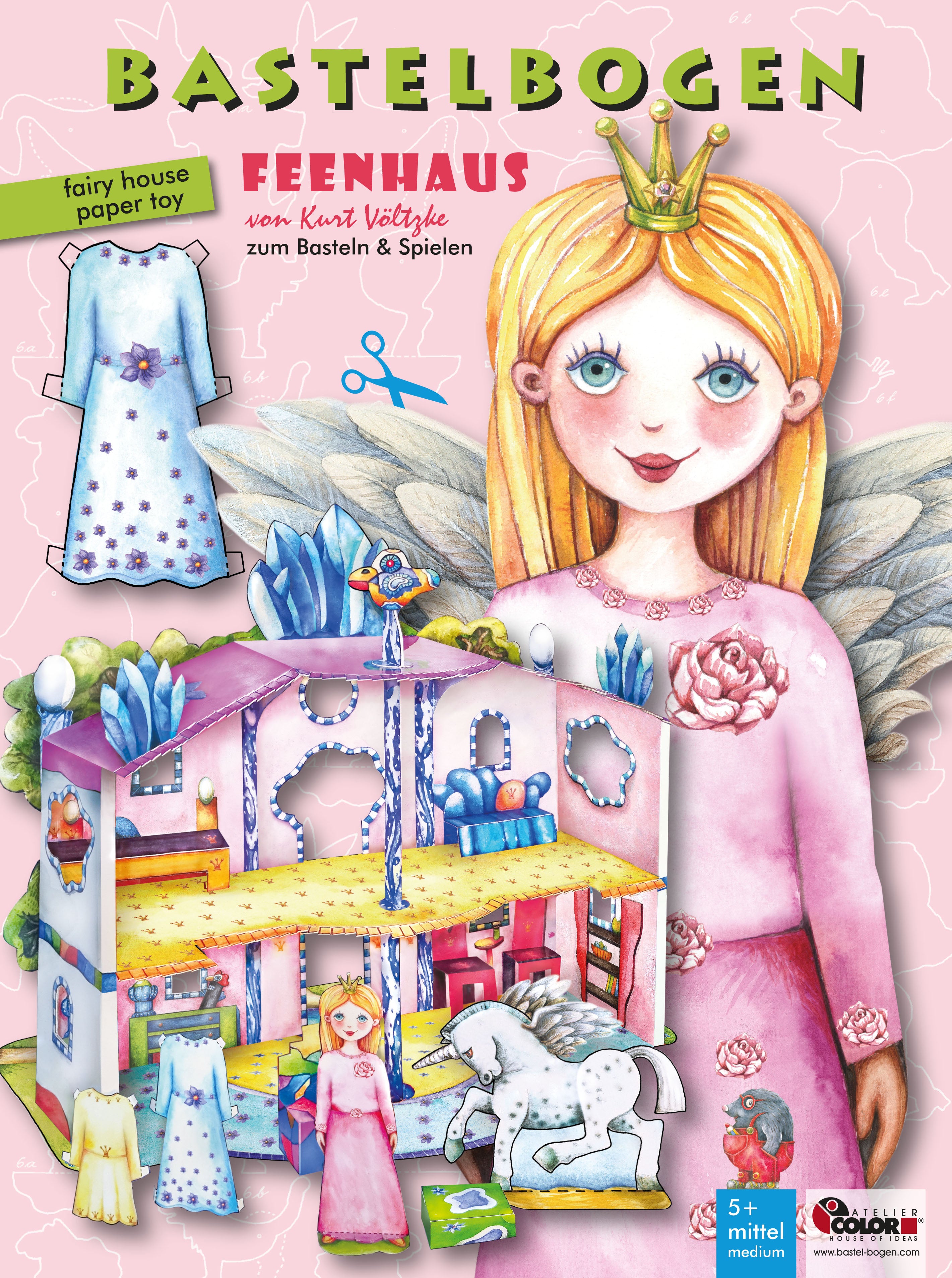 Papiermodellbau Atelier Color Feenhaus Bastelbogen