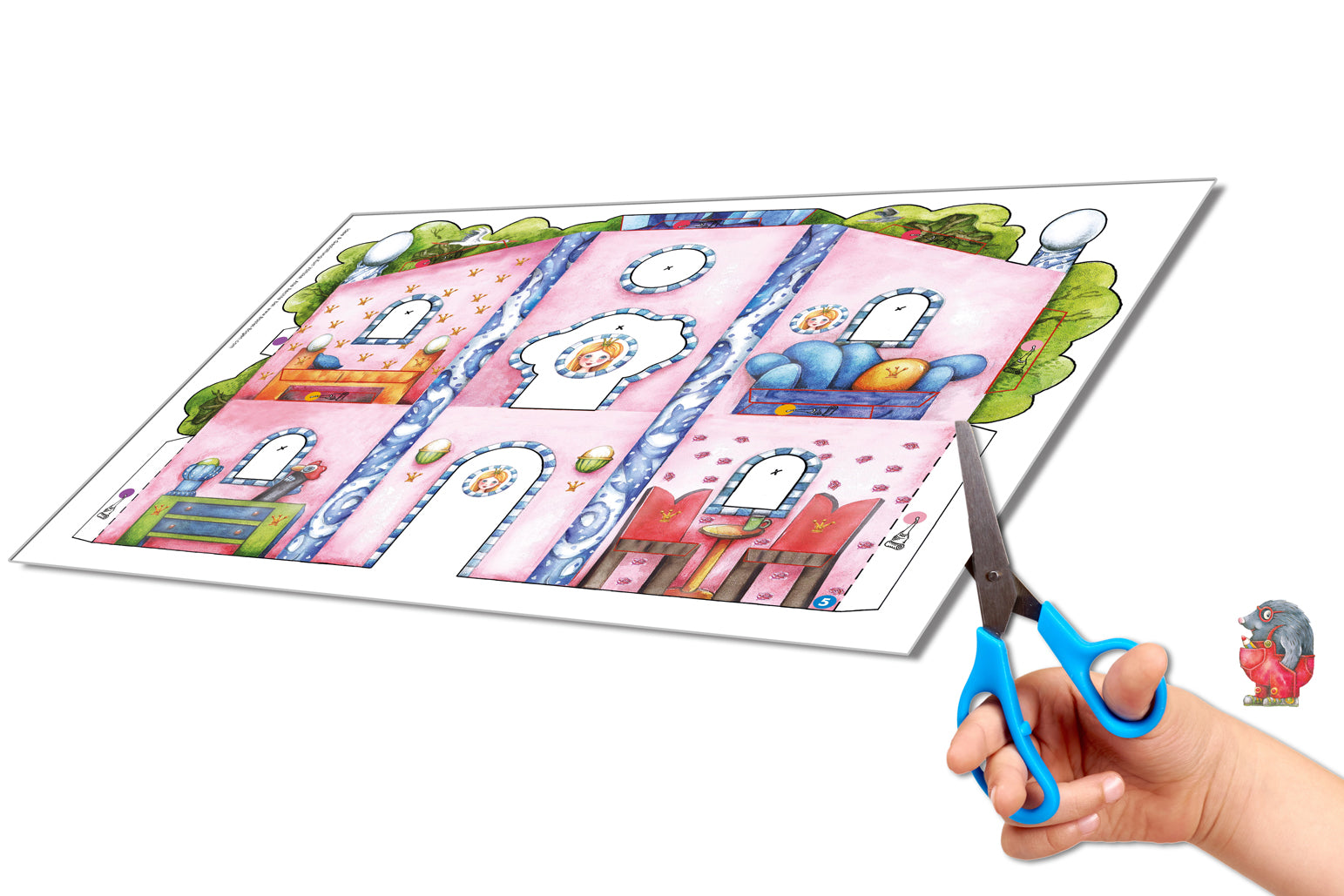 Papiermodellbau Atelier Color Feenhaus Bastelbogen