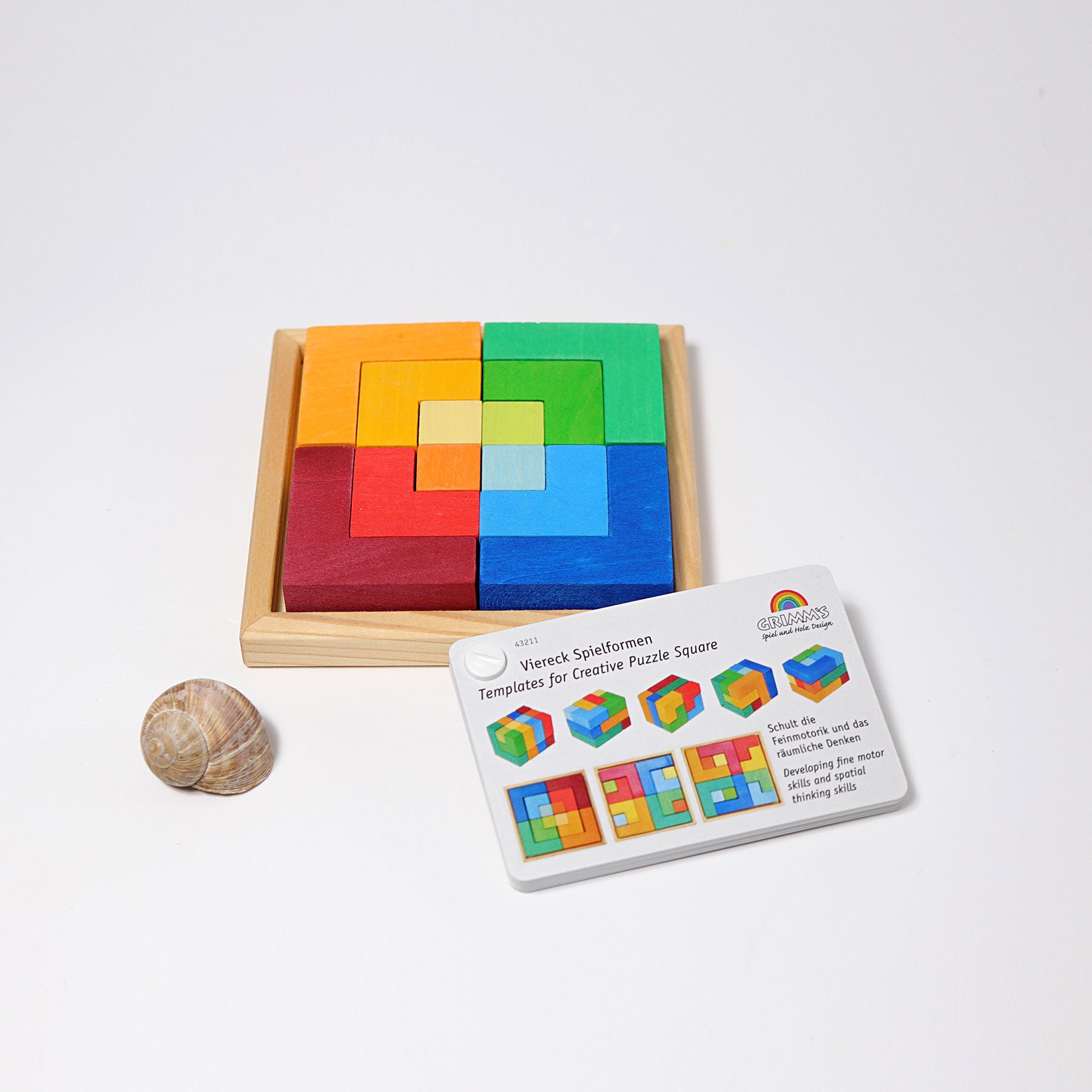 Open-ended Play GRIMM'S Spiel und Holz Design Kleines Bauspiel Viereck