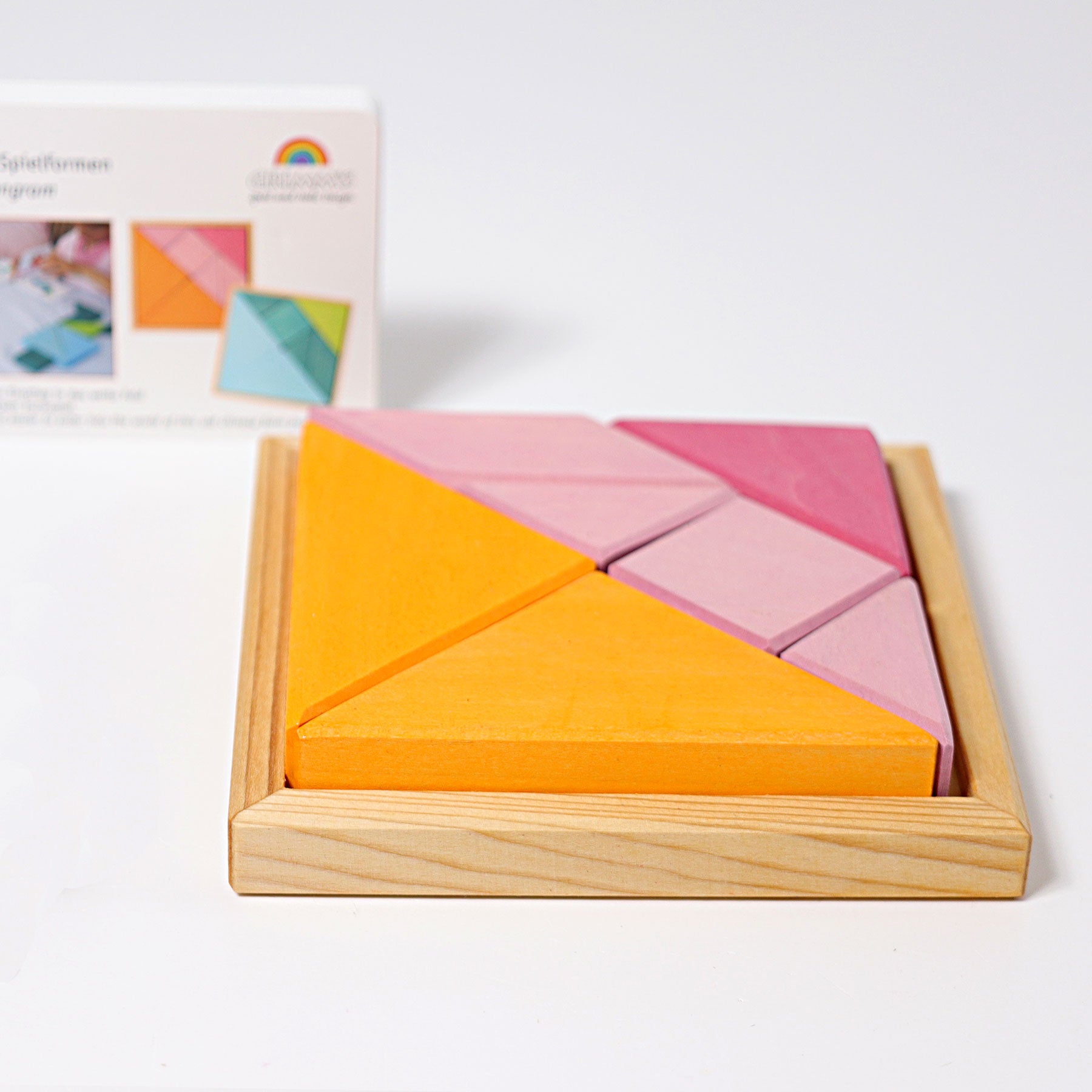 Mathematik GRIMM'S Spiel und Holz Design Tangram Rosa-Orange