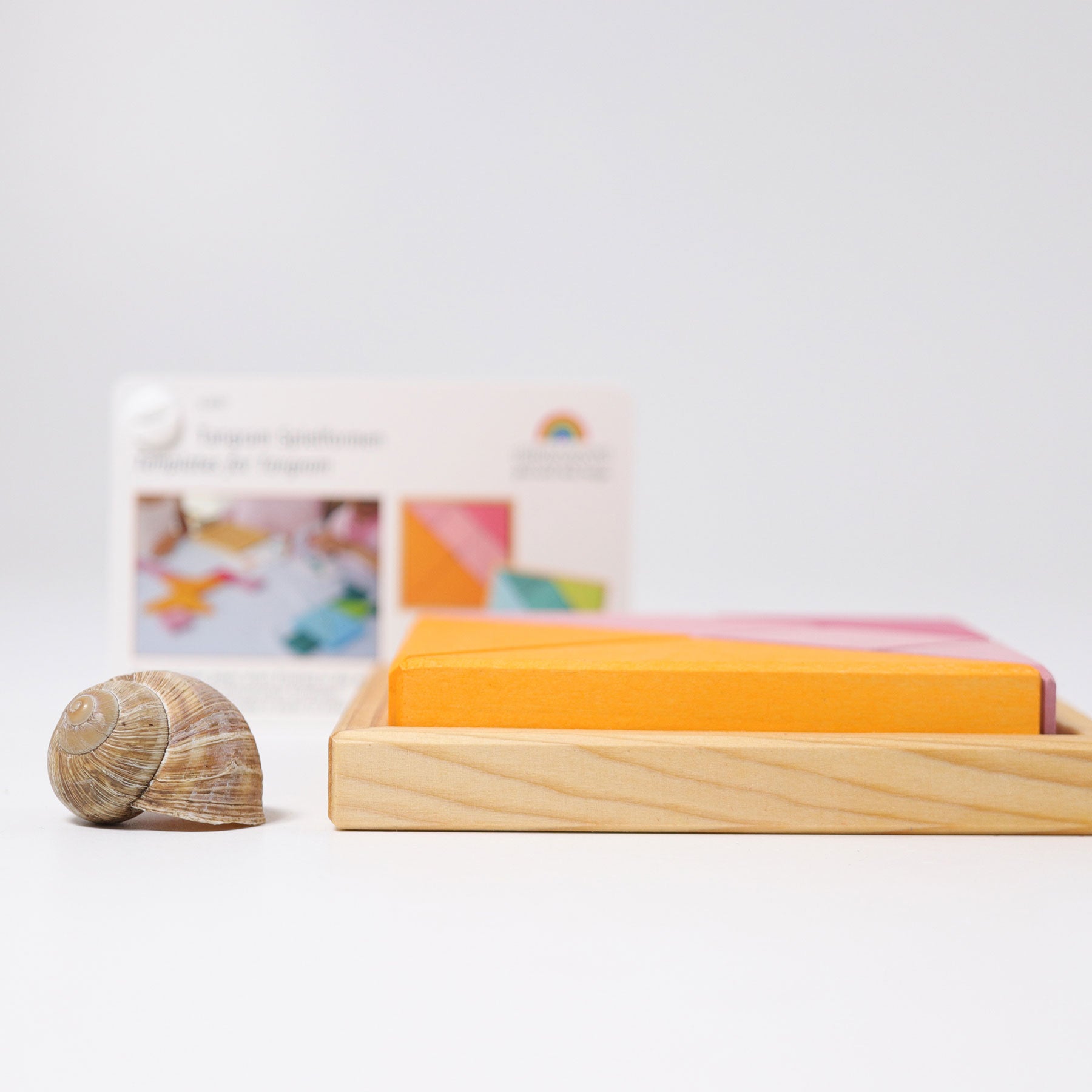 Mathematik GRIMM'S Spiel und Holz Design Tangram Rosa-Orange