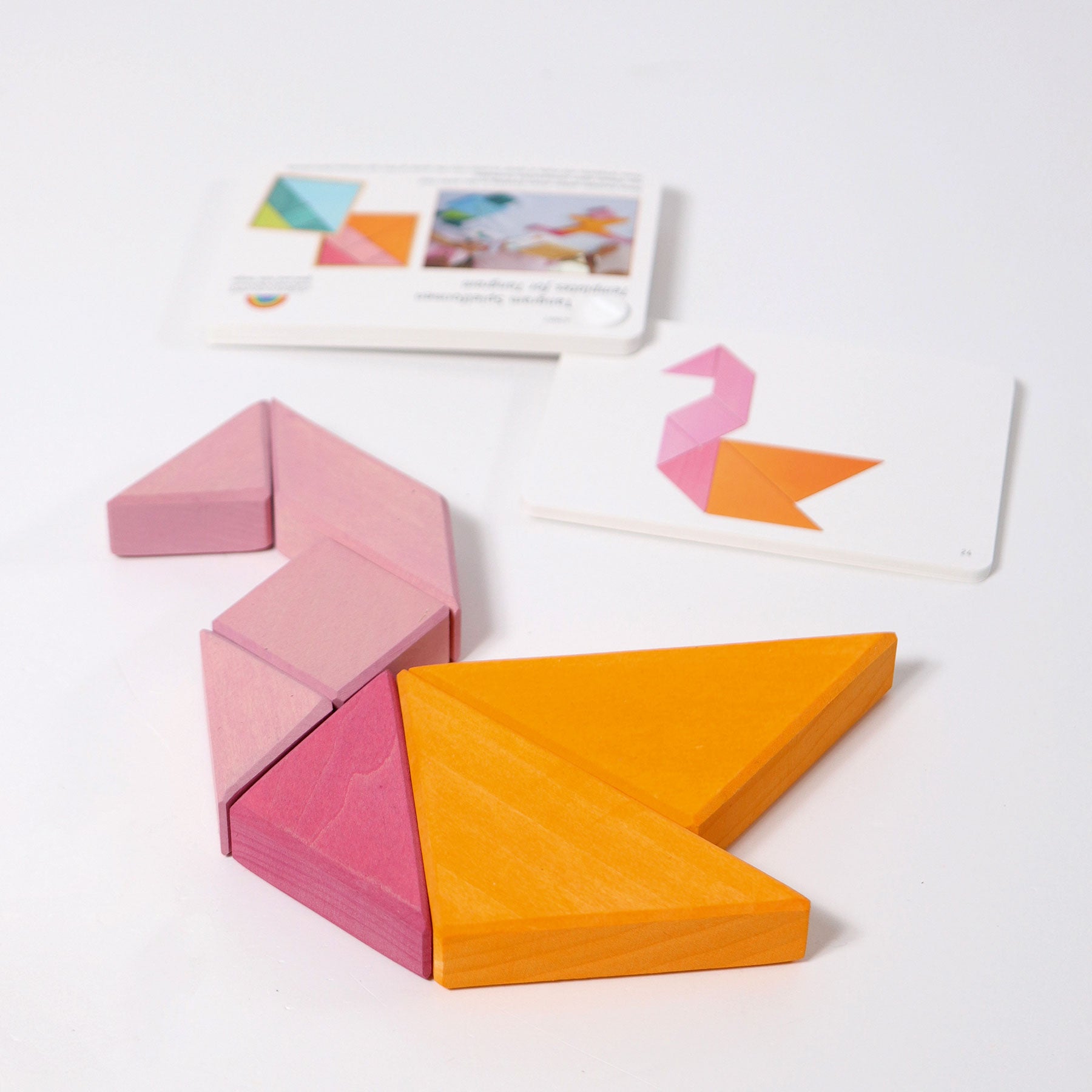 Mathematik GRIMM'S Spiel und Holz Design Tangram Rosa-Orange
