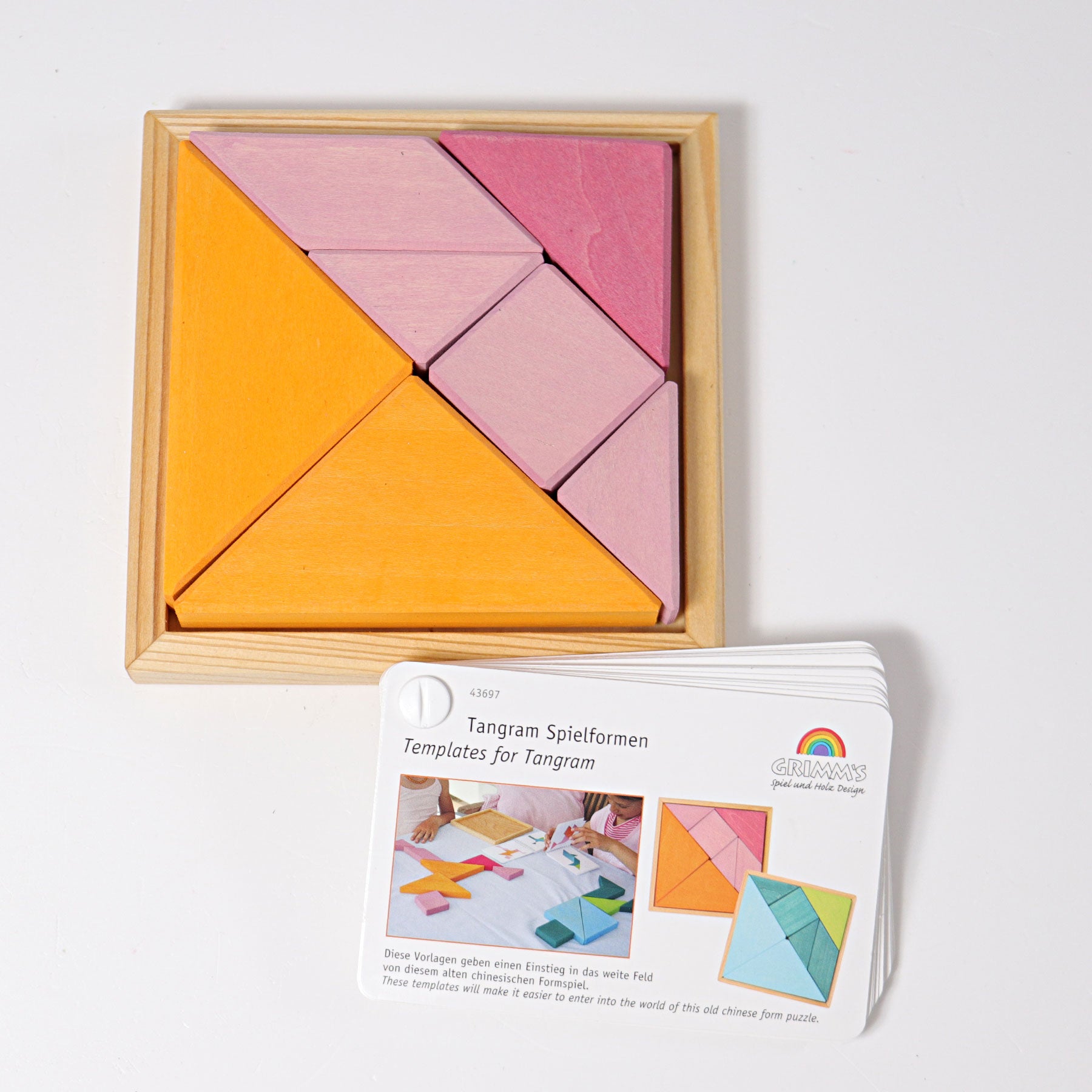 Mathematik GRIMM'S Spiel und Holz Design Tangram Rosa-Orange