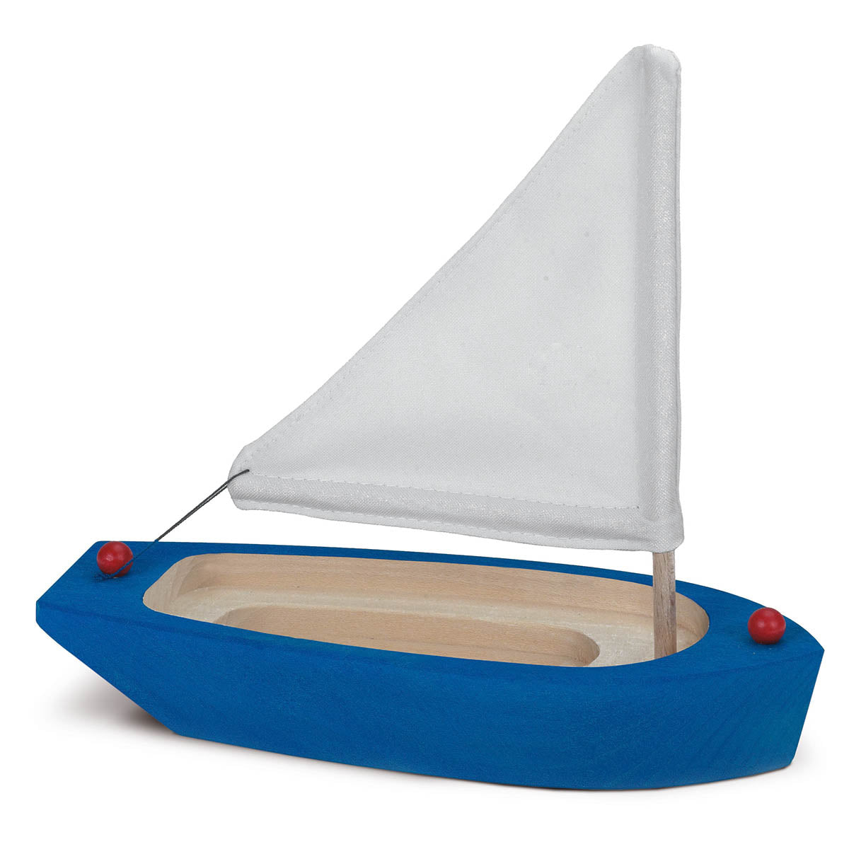 Holzspielzeug nic Segelschiff blau, 22 cm