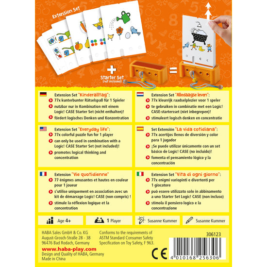 Rätselspiel HABA Logic! CASE Extension Set – Kinderalltag 4+