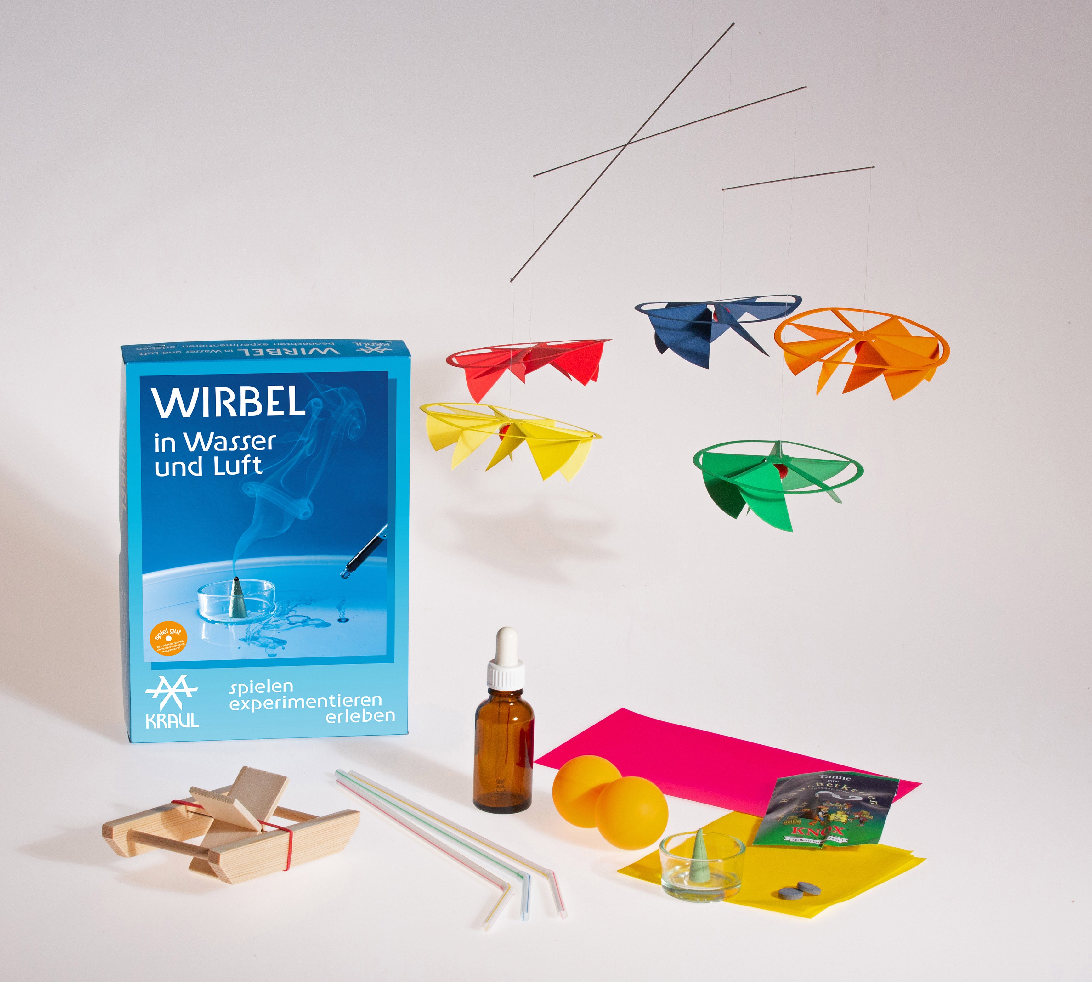 Experiment Kraul Wirbel in Wasser und Luft