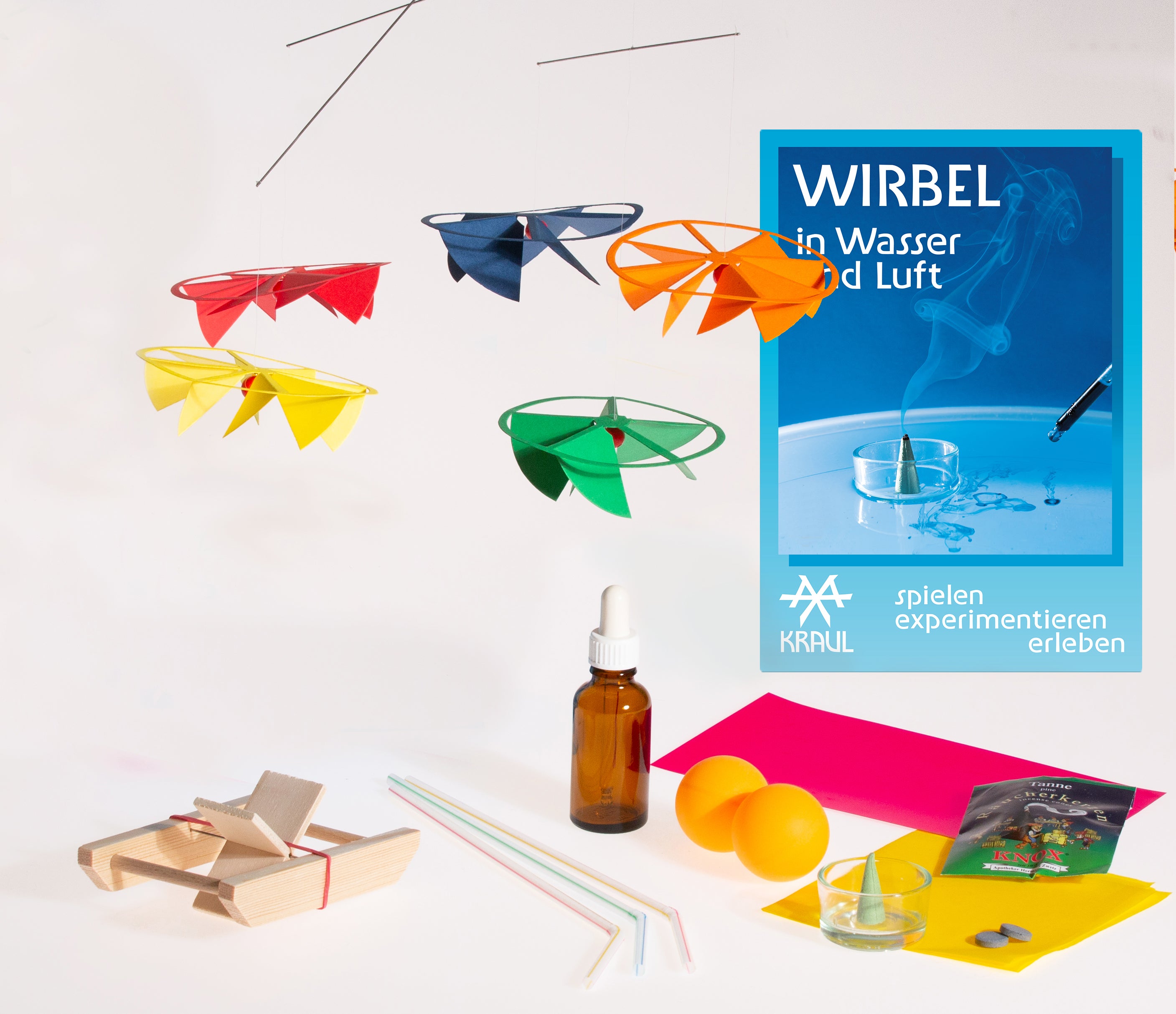 Experiment Kraul Wirbel in Wasser und Luft