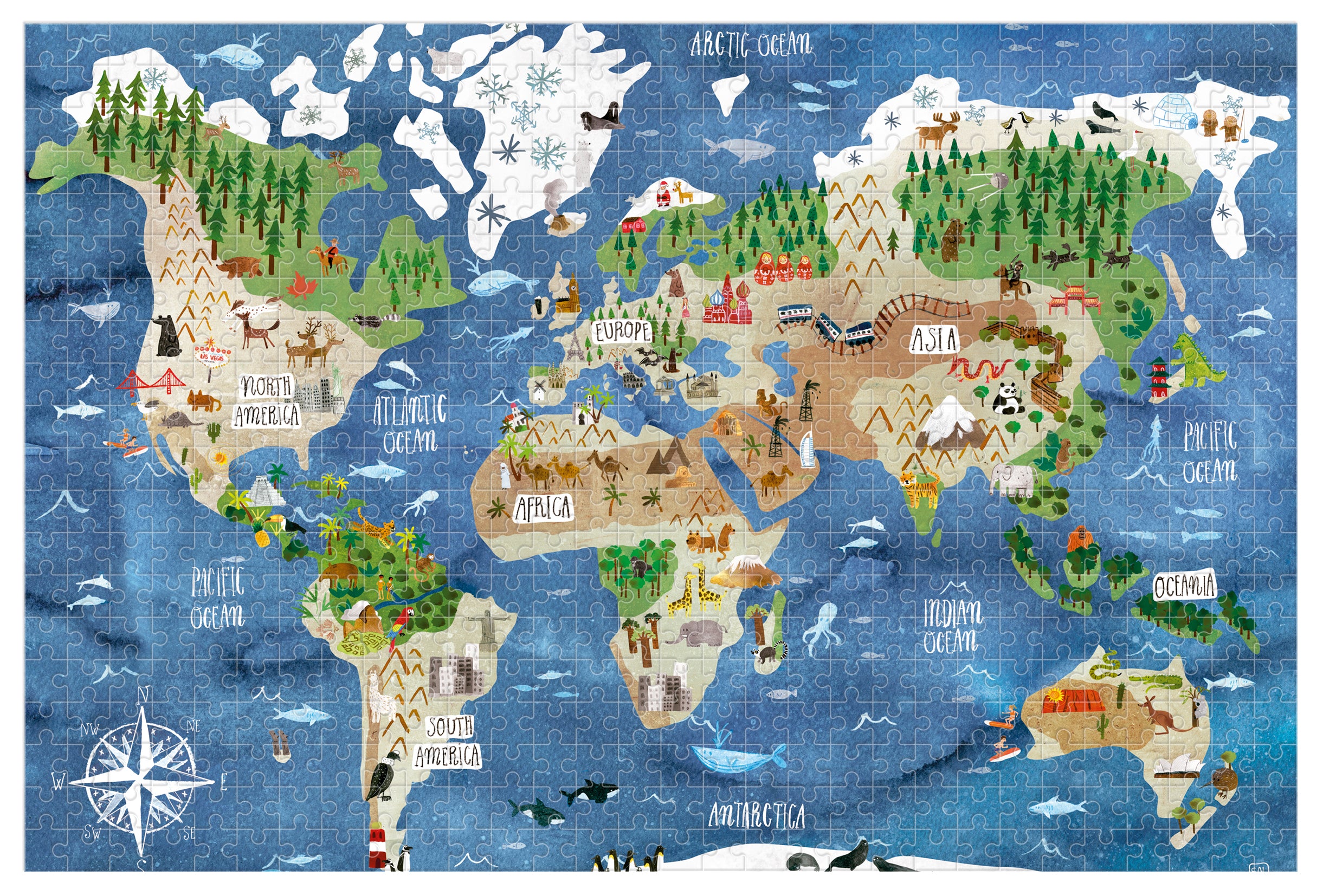 Micropuzzle 600pcs - Discover the World