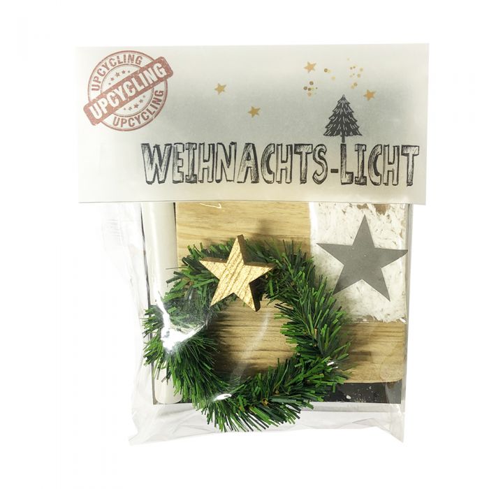 Weihnachtslicht Upcycling aus recyceltem Palettenholz