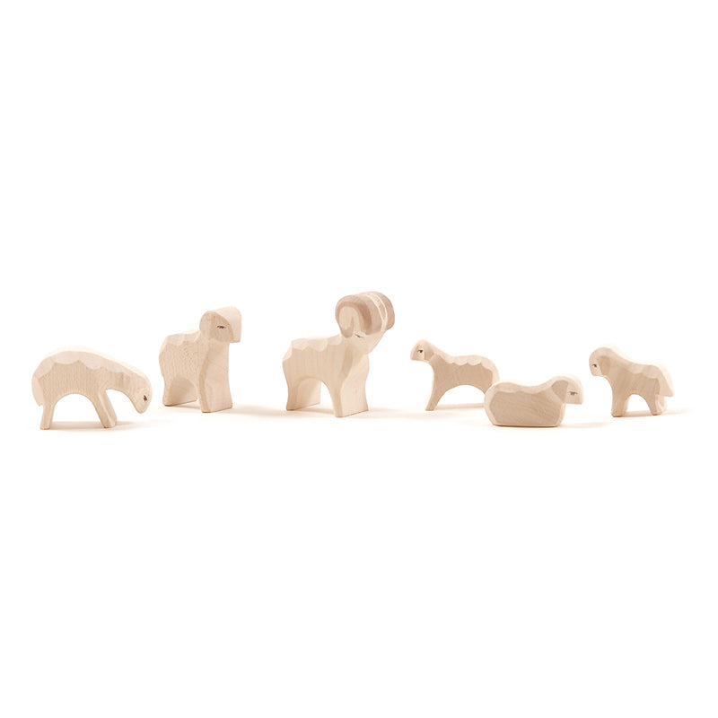 Holztiere & Figuren Ostheimer Holzspielzeug Schafgruppe mini 6-tlg