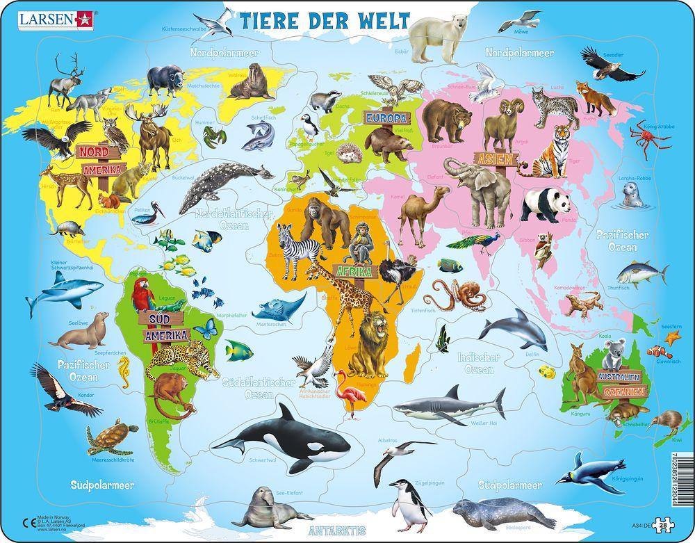Puzzle Larsen Puzzle - Tiere der Welt