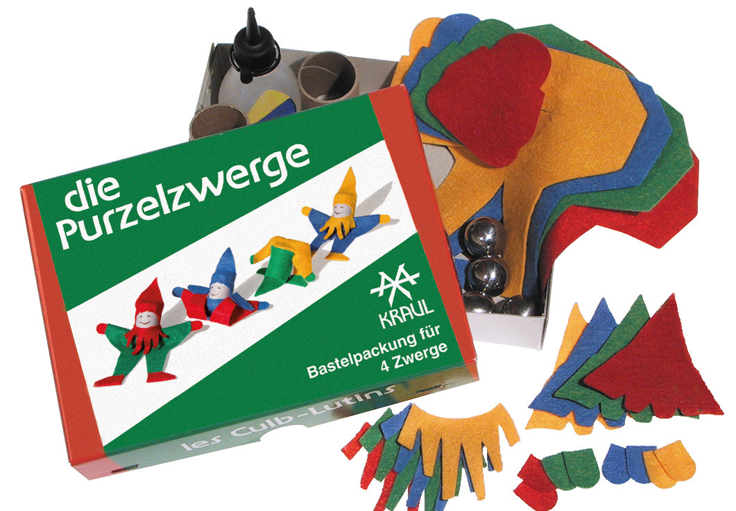 Kreativ Kraul Die Purzelzwerge - Bastelpackung für 4 Zwerge