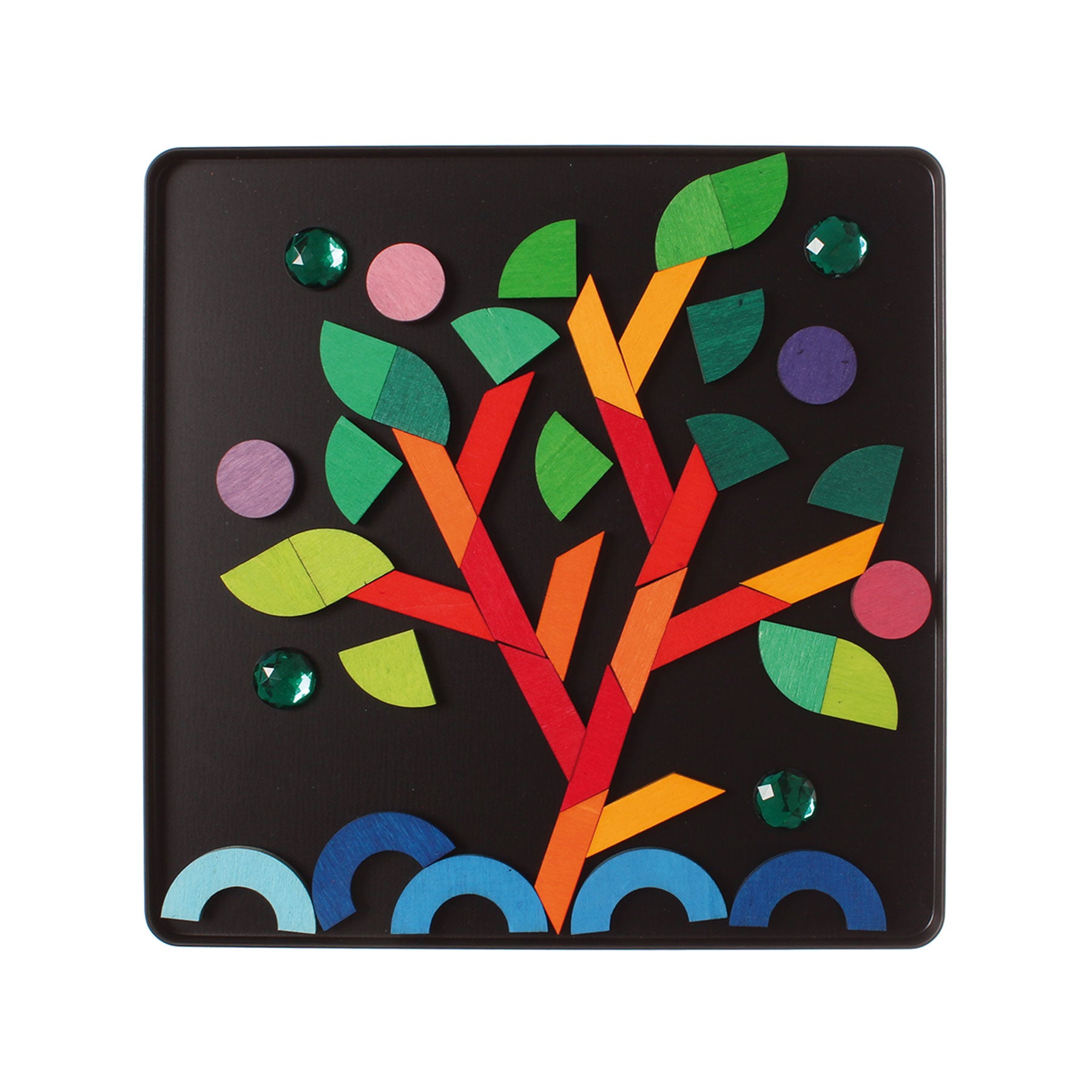 Open-ended Play GRIMM'S Spiel und Holz Design Magnetspiel Grundformen und Glitzersteine