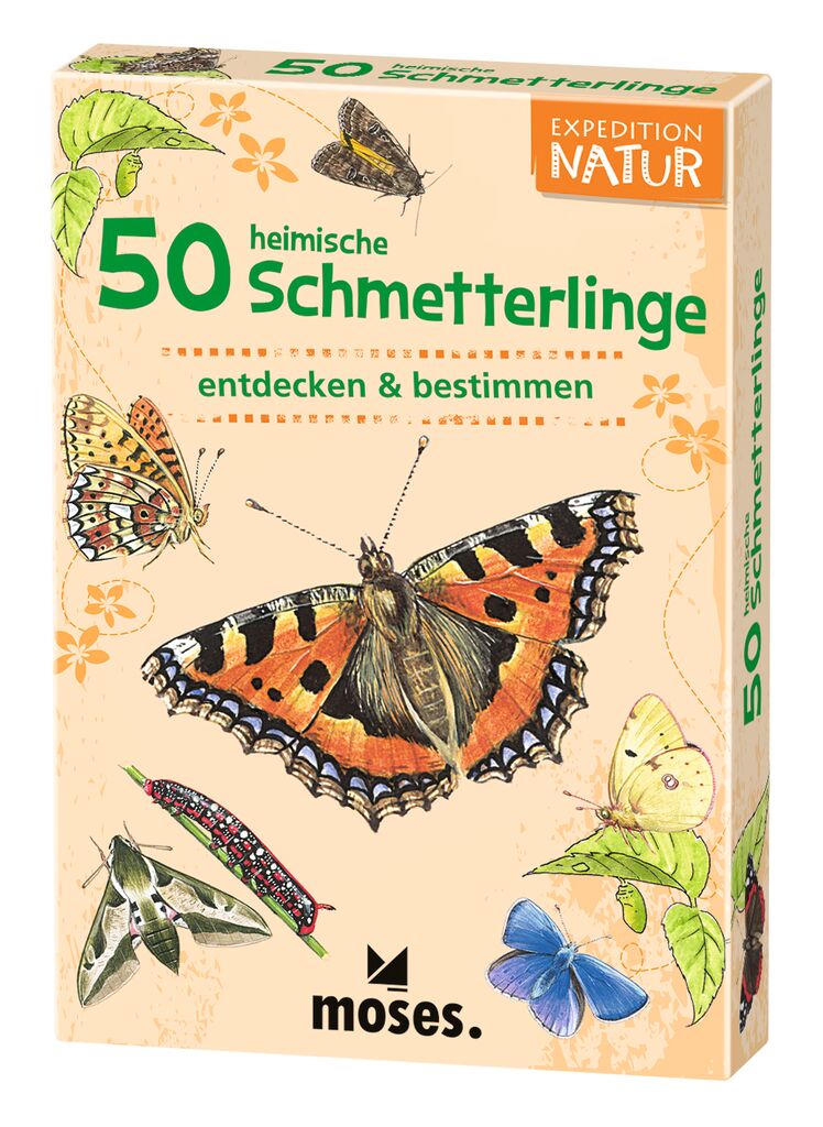 Moses 50 Karten / Pocket Quiz Moses Verlag Expedition Natur 50 heimische Schmetterlinge