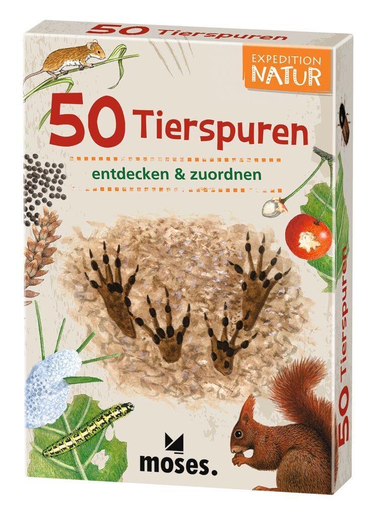 Moses 50 Karten / Pocket Quiz Moses Verlag Expedition Natur 50 Tierspuren