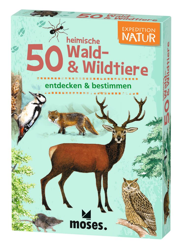 Moses 50 Karten / Pocket Quiz Moses Verlag Expedition Natur 50 heimische Wald- & Wildtiere