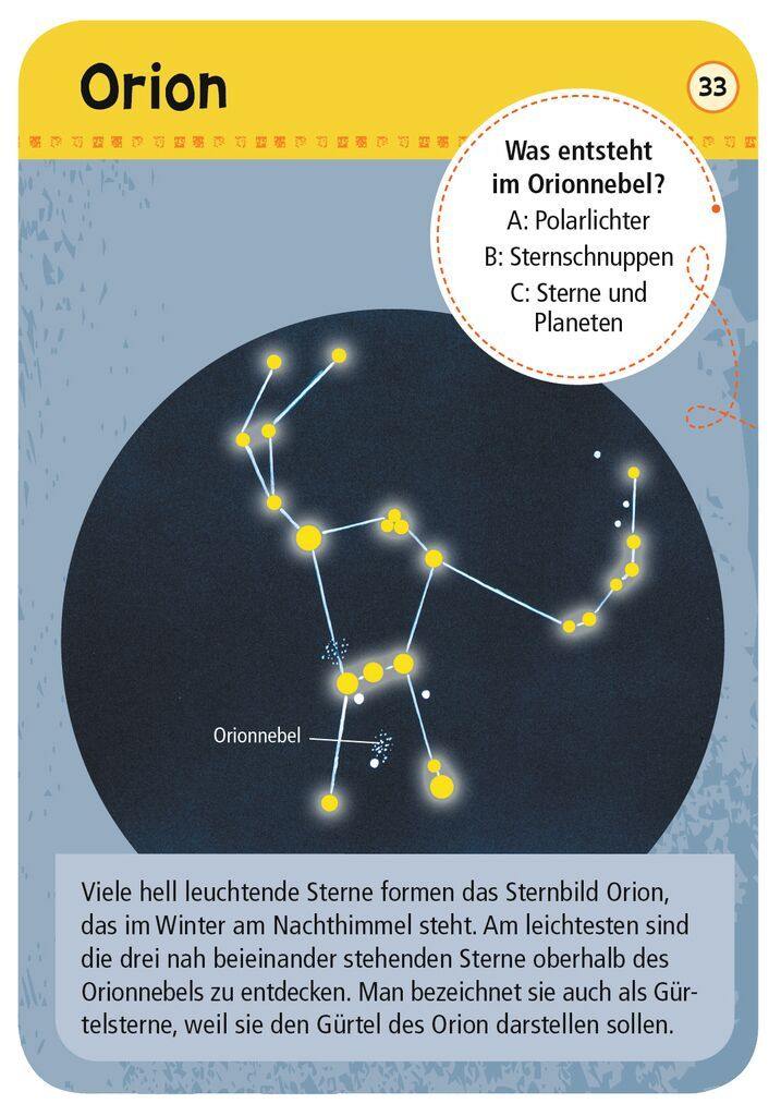 Moses 50 Karten / Pocket Quiz Moses Verlag Expedition Natur 50 Sternbilder & Planeten