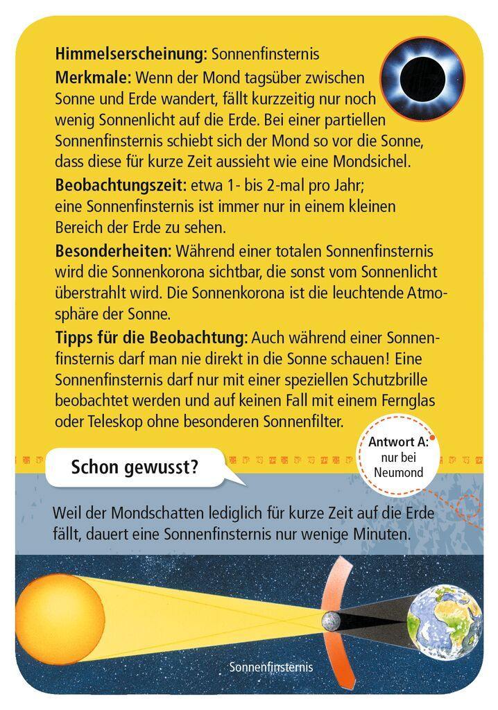 Moses 50 Karten / Pocket Quiz Moses Verlag Expedition Natur 50 Sternbilder & Planeten