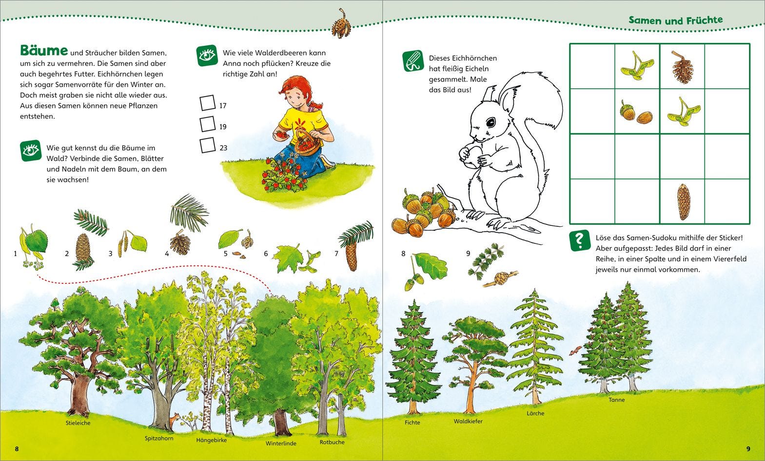 Malen Tessloff WAS IST WAS Junior Mitmach-Heft. Wald