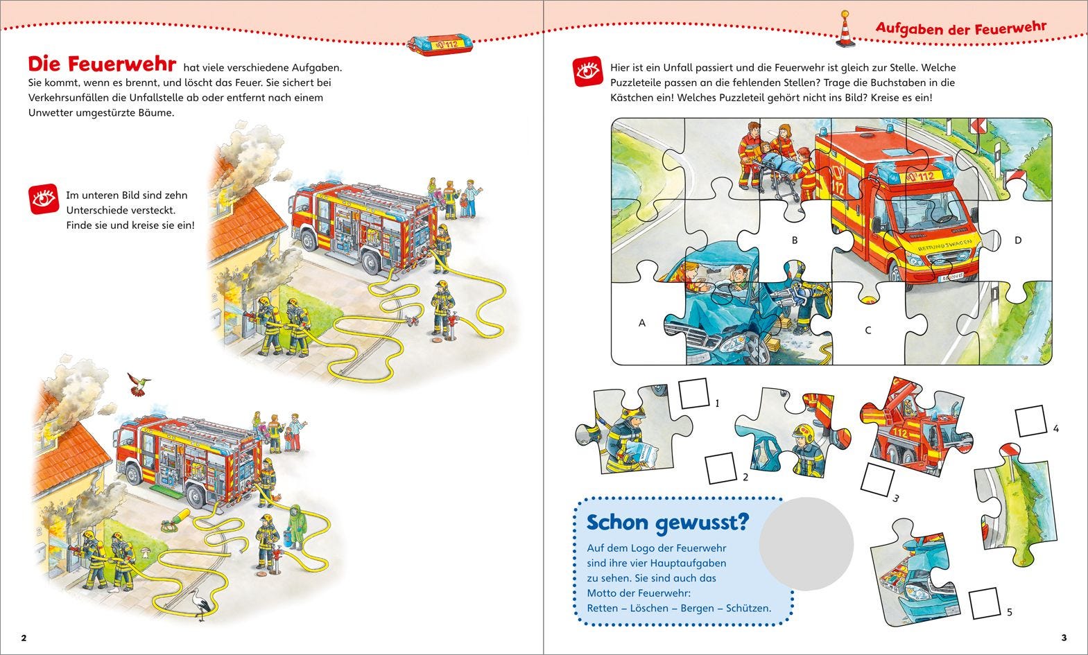 WAS IST WAS Junior Mitmach-Heft. Feuerwehr
