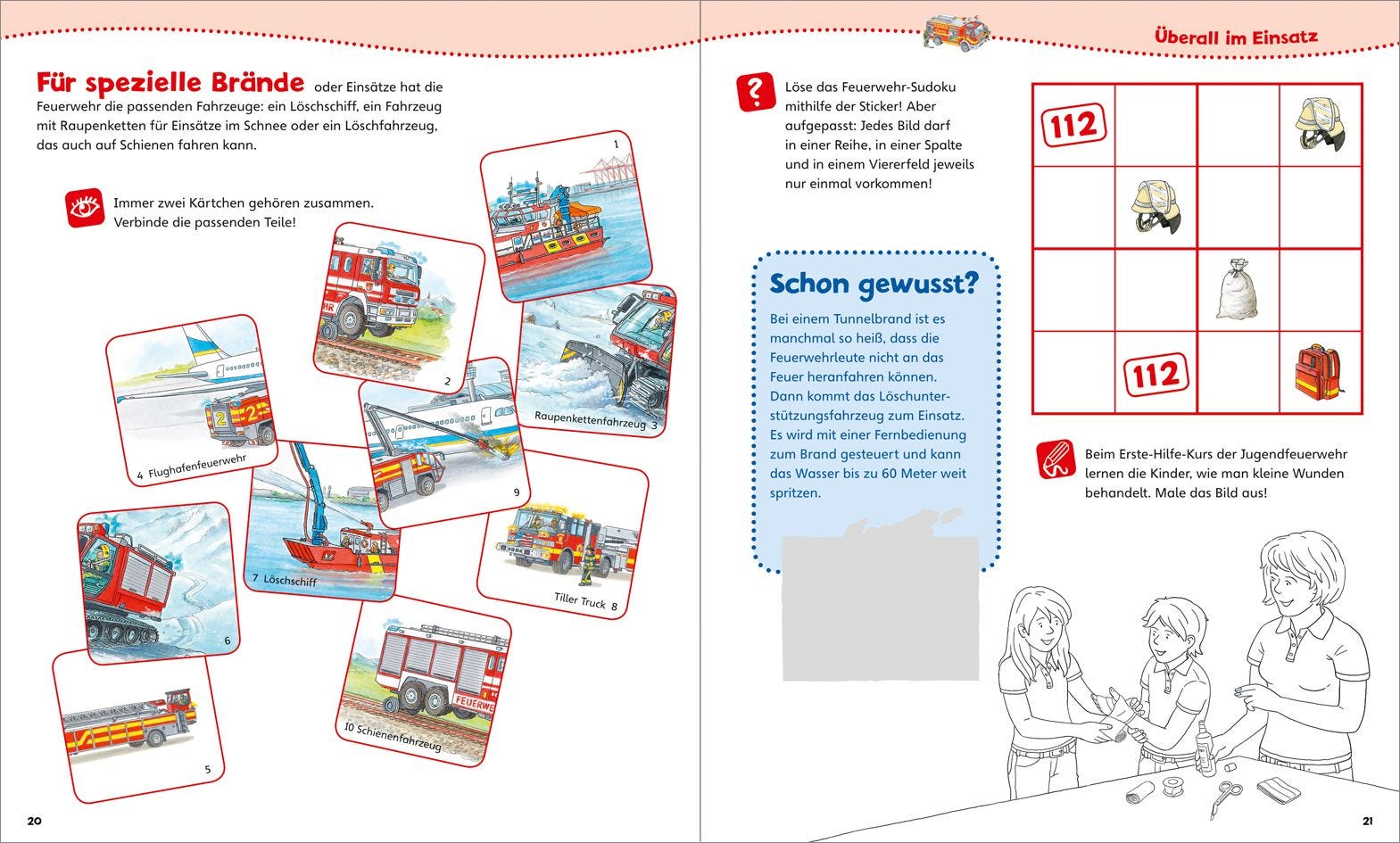 WAS IST WAS Junior Mitmach-Heft. Feuerwehr