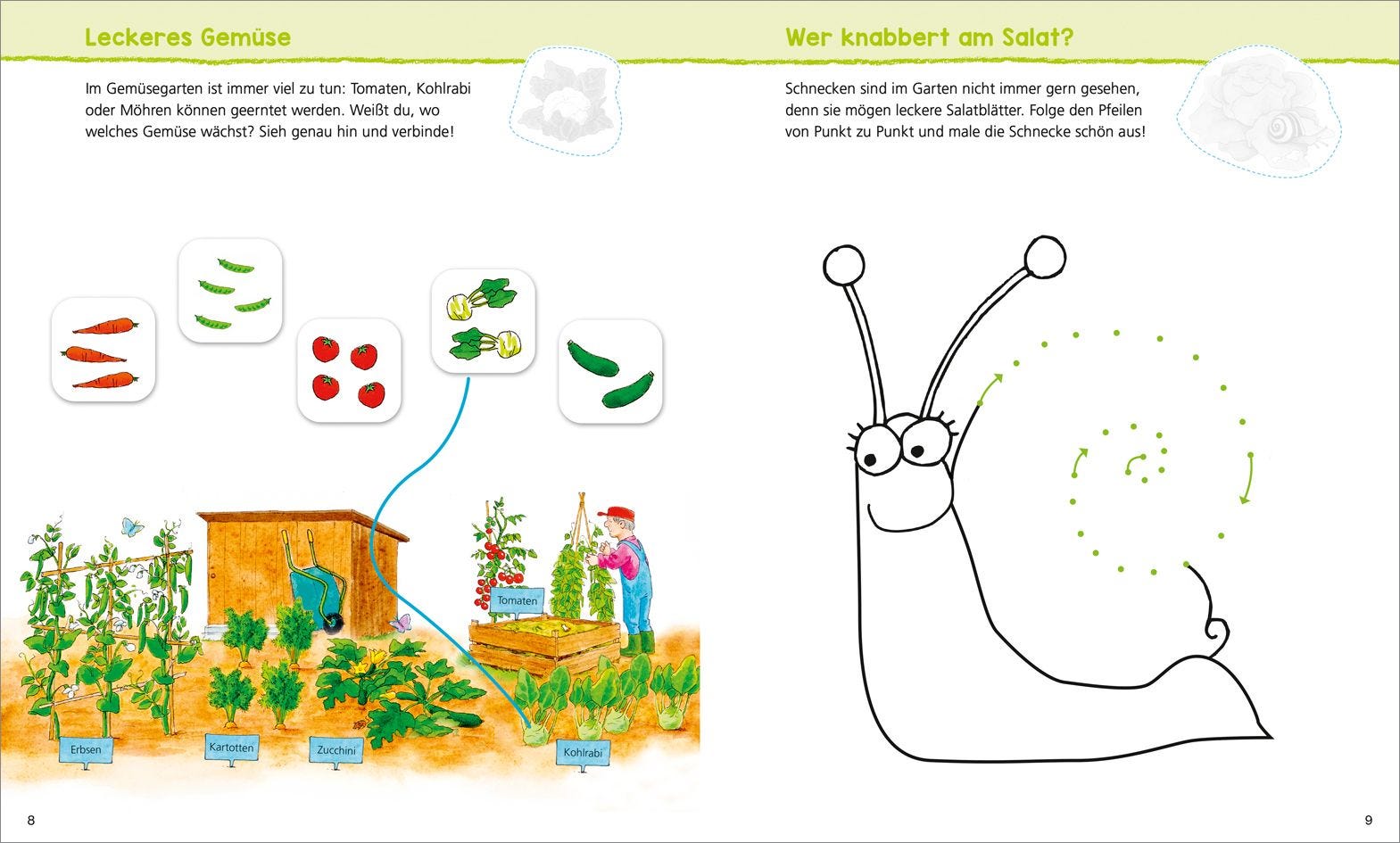 Malen Tessloff WAS IST WAS Kindergarten // Malen Rätseln Stickern // Im Garten