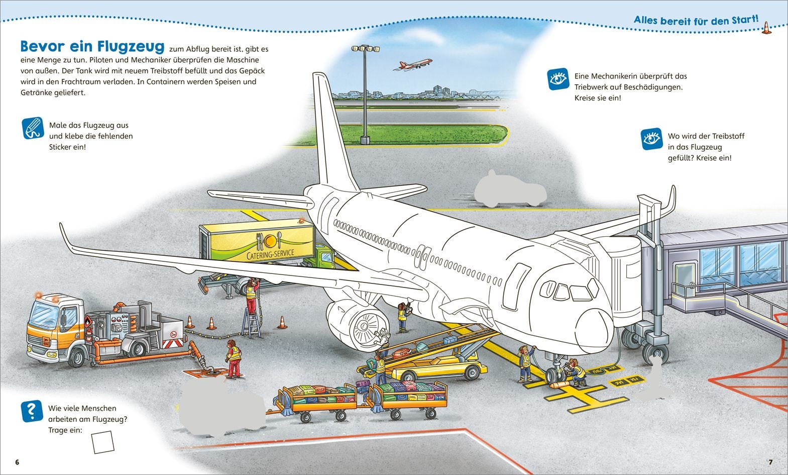 Malen Tessloff WAS IST WAS Junior Mitmach-Heft Flughafen und Flugzeuge