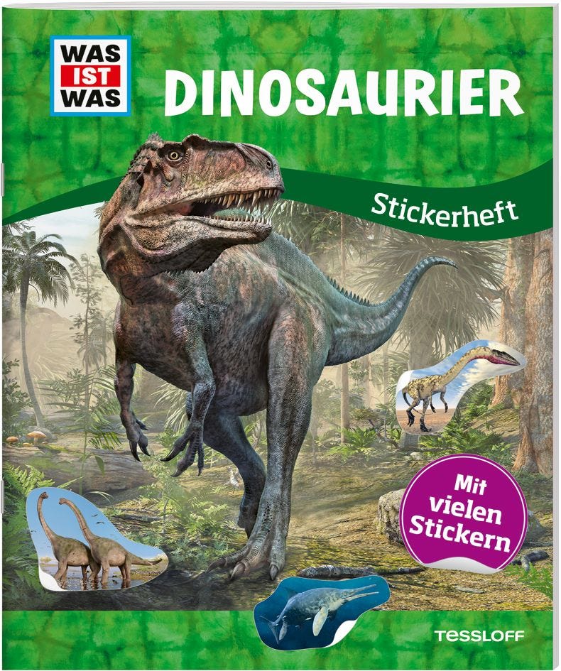 Buch Tessloff WAS IST WAS Stickerheft Dinosaurier
