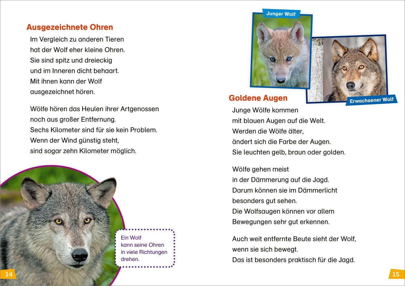Sachbuch Tessloff WAS IST WAS Erstes Lesen Band 20. Wölfe