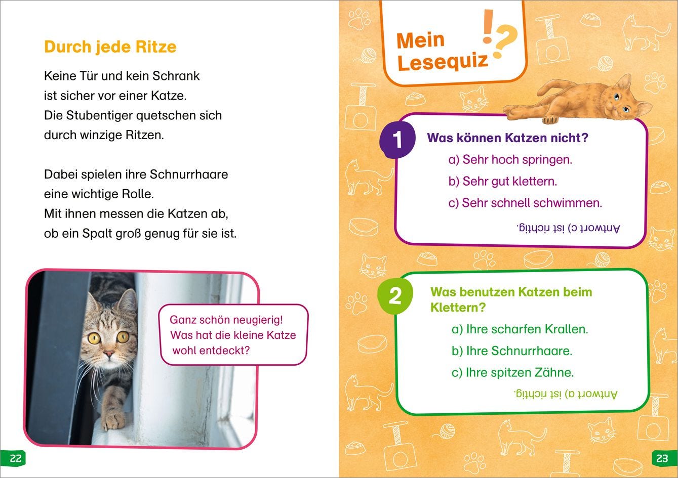 Sachbuch Tessloff WAS IST WAS Erstes Lesen easy! Band 10. Katzen - meine Lieblingstiere
