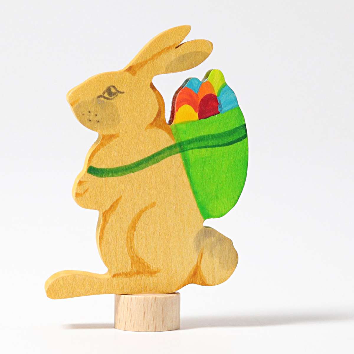 Geburtstagskranz GRIMM'S Spiel und Holz Design Steckfigur Hase mit Korb