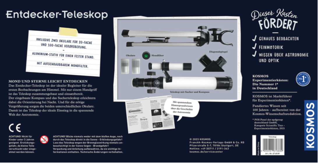 Physik KOSMOS Entdecker-Teleskop