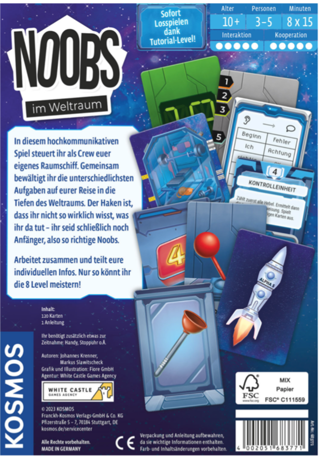 Gesellschaftsspiel KOSMOS Noobs - Im Weltraum