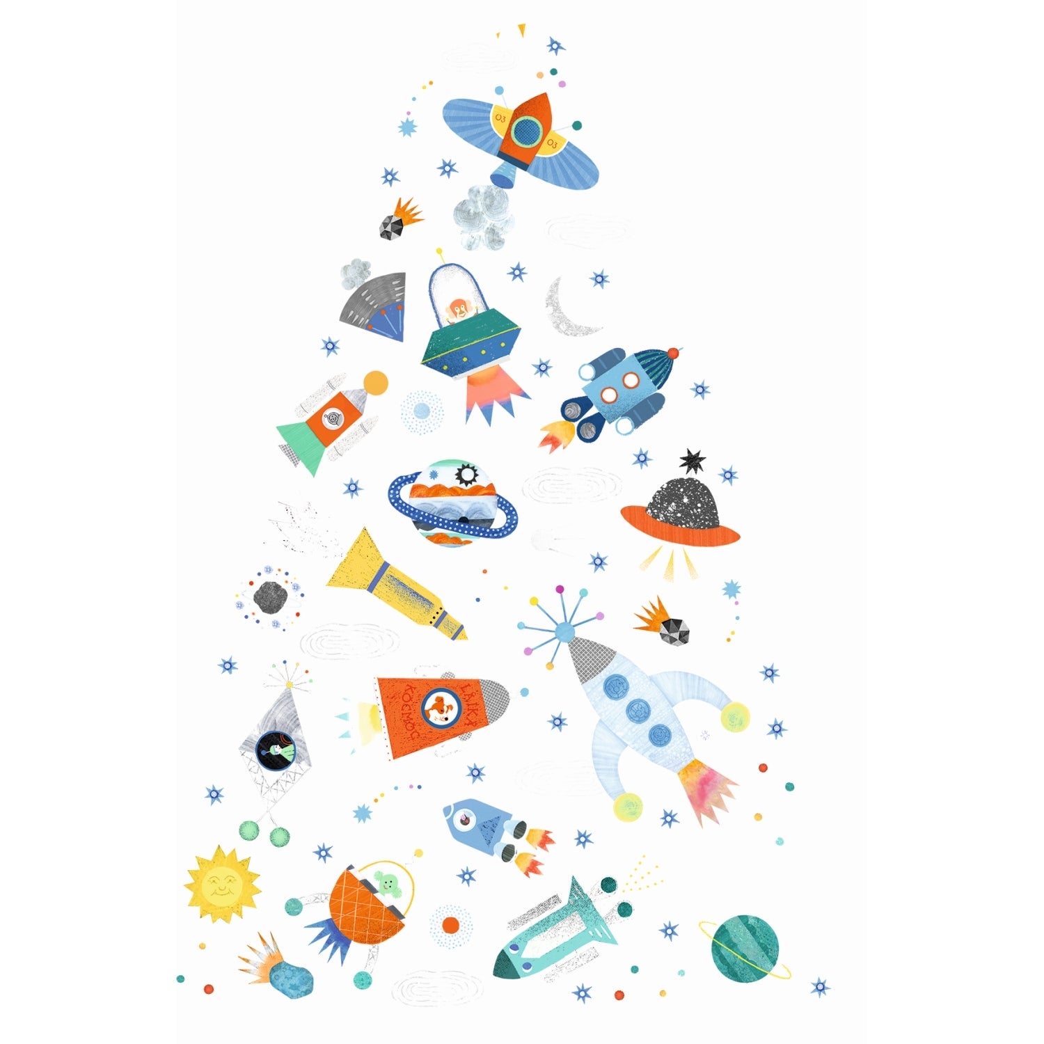 Regenschirme DJECO Regenschirm Weltall