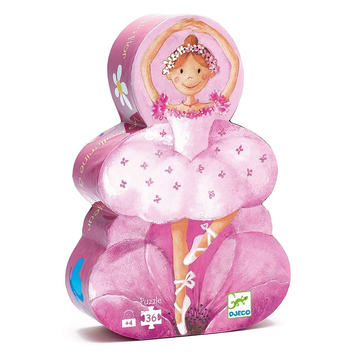 Puzzle DJECO Puzzle Ballerina mit Blumen - 36 Teile