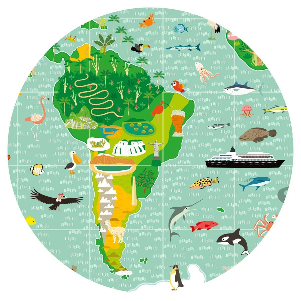 Puzzle DJECO Entdeckerpuzzle Reise um die Welt - 200 Teile