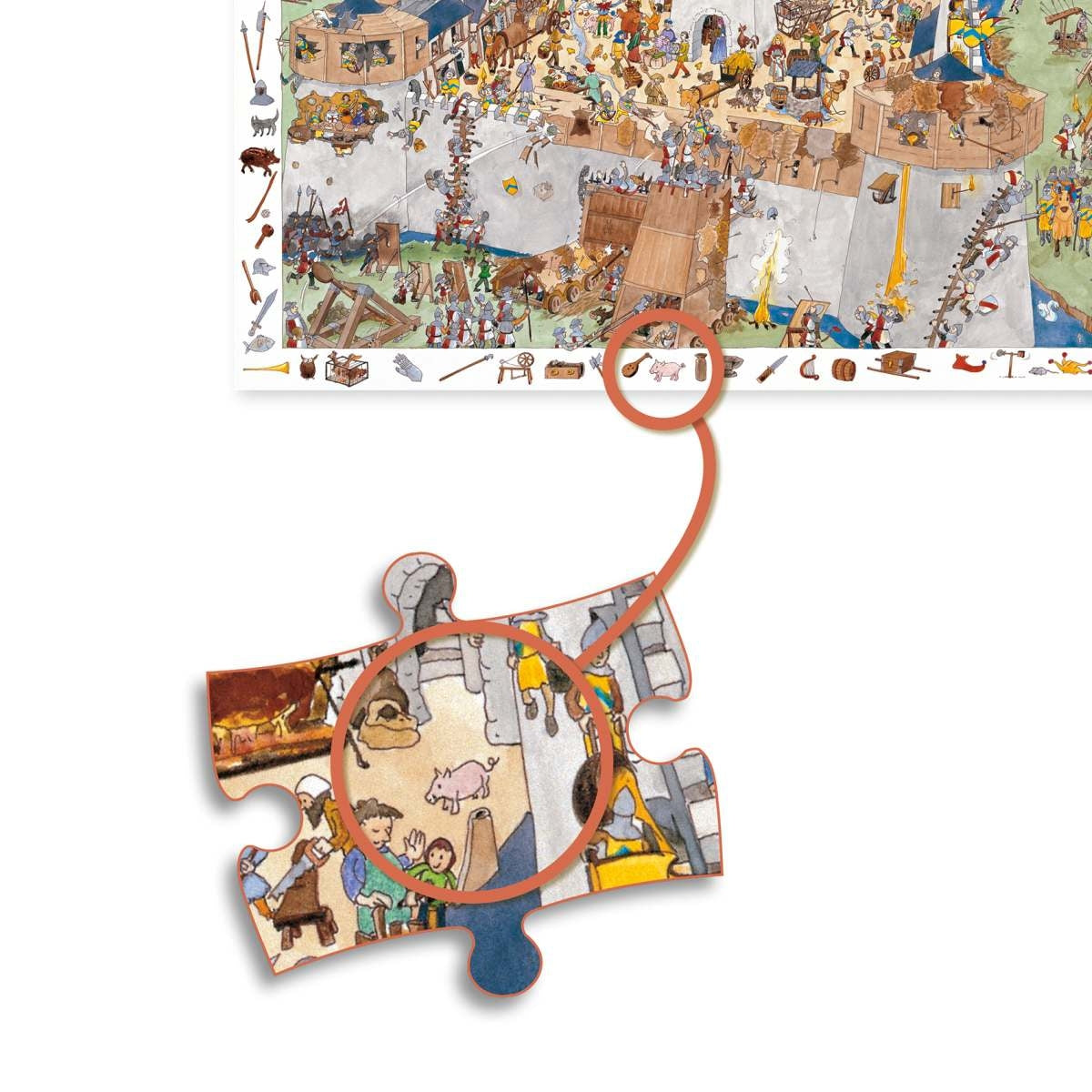 Puzzle DJECO Puzzle Die Burg - 100 Teile