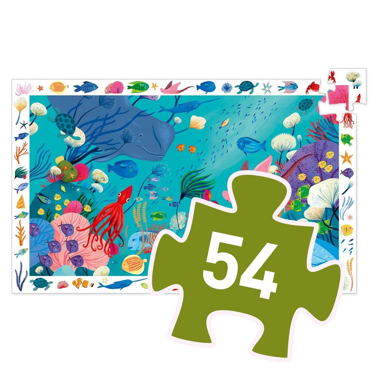 Puzzle DJECO Wimmelpuzzle Unterwasserwelt - 54 Teile