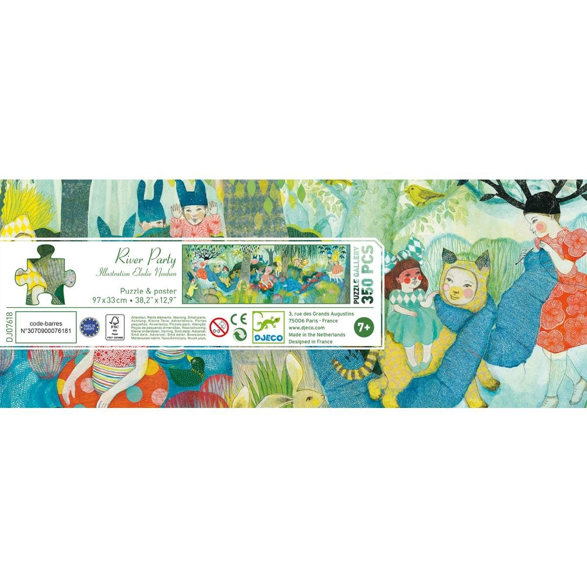 Puzzle DJECO Puzzle Gallery: River Party - 350 Teile