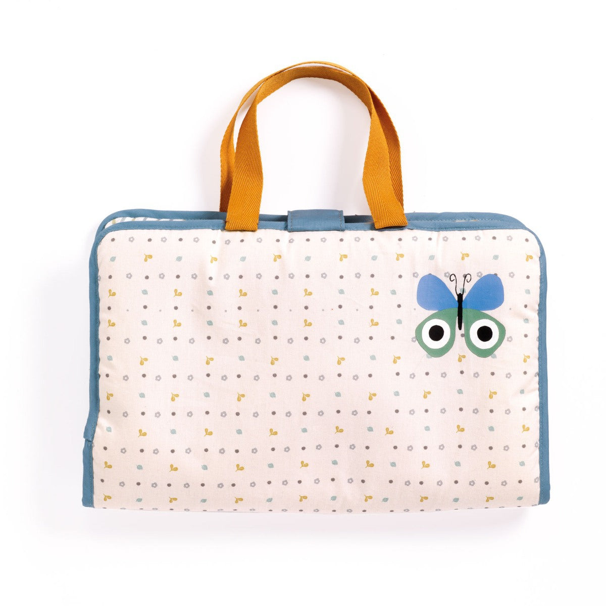 Puppen Djeco Puppen Wickeltasche Blue Fly